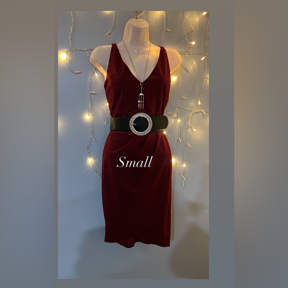 New red wine sexy dress size small.